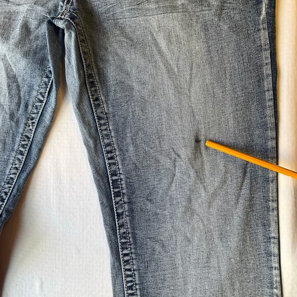 Sexy Couture Women Jeans size 17 Blue Mid Rise Straight Leg Slightly Flared - Picture 10 of 13